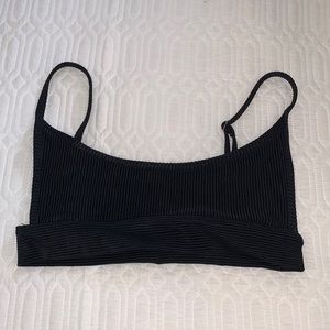 Frankie’s Swimwear Ribbed Navy Top